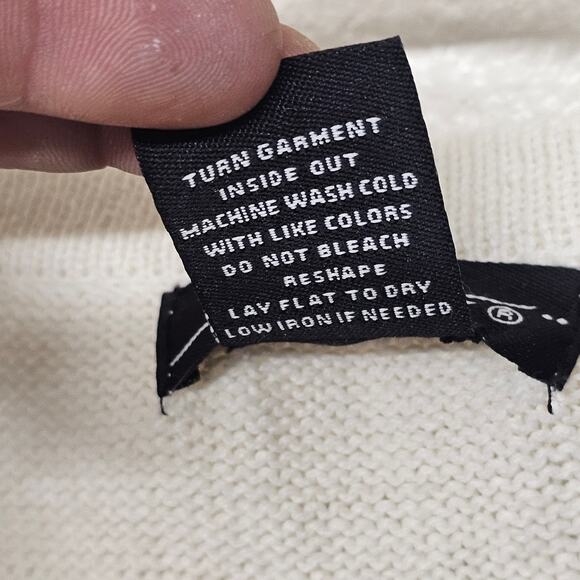 Vintage 90'S SML Design Embroidered Sweater Vest White Women's Large Outerwear - Picture 4 of 7